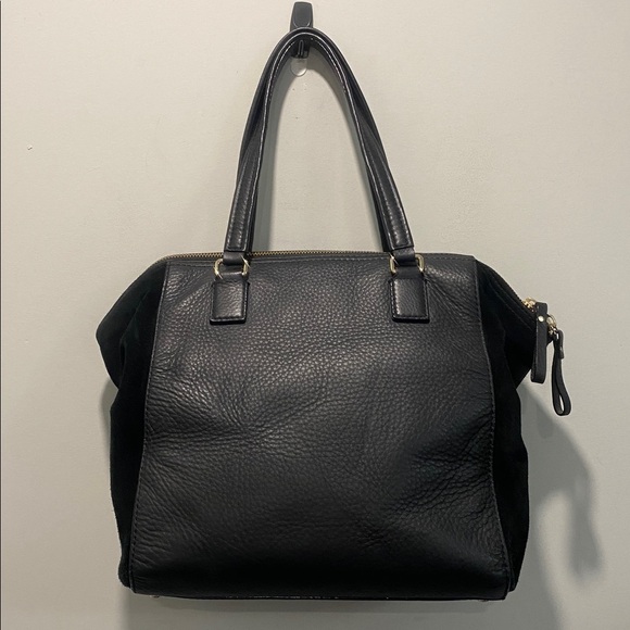 Kate Spade Magnolia Park Ollie Tote Black Leather Suede Large Work Bag - Picture 7 of 15